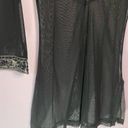 Vintage Gadzooks Black Mesh Beaded V Photo 4