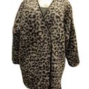 Mango  Wool Blend Animal Print Oversized Suit Jacket Size M Photo 0