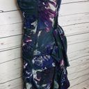 Betsey Johnson  Black & Purple Strapless Bustle Cocktail Dress Size XS Photo 3