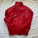 Vintage 1980s Streetwear Ferrari Red Leather Tibor Aviator Bomber Jacket Size M Photo 9