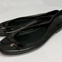 Fossil  black leather ballet flats with bee charm pendant size 10 Photo 2