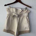 Understated Leather  cream shorts Photo 0