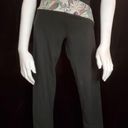 Victoria's Secret Victoria Sport Black Capri Yoga Pants with Gray Floral Waistband (S) Photo 1