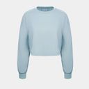 Halara  Long Sleeve Cropped Dropped Shoulder Sports Top Baby Blue Small HT29 Photo 3