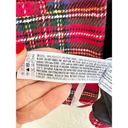 English Factory  Tartan Plaid Long Sleeve Single Button Blazer Red Women's Small Photo 7