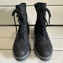 blowfish  Malibu Reilly Black Raven Vegan Lace Up Tech Knit Combat Boots 7.5 Photo 2