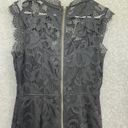 Sans Souci  Women's Dress Black Lace Sheath Size Medium Photo 7