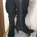 Comfortview black heeled knee high slouchy boots size 8 Photo 0