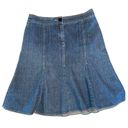 White House | Black Market  Denim Flare Skirt size 8 Photo 2