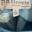 Philosophy  Dress Chambray‎ Embroidered Floral High Low Tunic Dress Size Large Photo 10