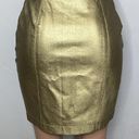 Anne Klein New.  faux gold metallic mini skirt. 4/6 Photo 3