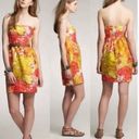 J.Crew  Women's Size 8 Strapless Floral Silk Mini Dress Wedding Guest Summer Photo 1