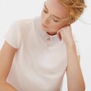 Ted Baker NWOT  Pink Embellished Pearl Collar Cap Sleeve Top Size 1 US 4 Photo 0