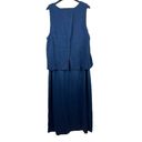 J Jill Purejill Linen Blue Lagonlook Minimalist Maxi Sleeveless Dress XL Tall Photo 1