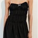 ZARA New  Black Baby Doll Romance Mini Dress Size M Photo 1