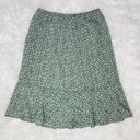 Vintage Blue Vintage Y2K  Grey/Green Floral Knee-Length Girly Skirt Photo 3