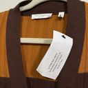 Equipment  Femme Long Cardigan Sweater Small Womens Verelle Orange Wool Stripe Photo 4