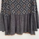 THML  Anthropologie Top Boho Flair Sleeve Geometric Jacquard Size Medium Photo 4