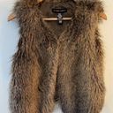 New York & Co. Women's Brown Faux Fur Vest Size S/M Photo 0