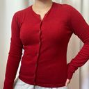 Ralph Lauren Red Wool, Cashmere, & Angora Rabbit Hair Cardigan Sweater Sz Small Photo 5