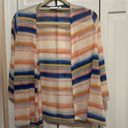 kim rogers  colorful thin lightweight cardigan. Size petite small Photo 0