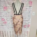 ASOS  Strappy Backless Floral Embroidered Pencil Nude Midi Dress Sz 6 NWT Photo 9