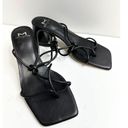 Marc Fisher  Sandals Womens Size 6.5 Black Leather Square Toe Block Heel Photo 3