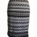 J.Jill NWT   White Print Stretch Knit Pull On Aztec Skirt Photo 1