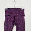 Lululemon [] Wunder Under Crop II Roll Down Diamond Jacquard Space Dye Legging 8 Photo 3