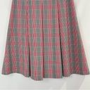 Brooks Brothers Plaid Pleated A-Line Knee Length Skirt Black White Red Size 4 Photo 4