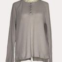 Z Supply  Waffle Henley Knit Top Blouse Beige S Photo 0