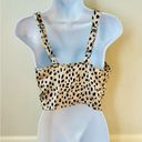 Sincerely Jules  Leopard Print Flowy Crop Top Size Medium Photo 1