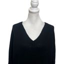 360 Cashmere  Classic V Neck Pullover Sweater Merino Wool Cashmere Black Size M Photo 1