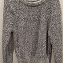 Free People  Long Sleeve Crew Neck Knit White Black Sweater Photo 0