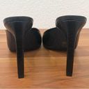 DKNY DNKY Arleen Black Textured Faux Leather Gold Embellished Slip On High Heels 10M Photo 3