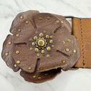 Chico's  Vintage Studded Genuine Leather Floral Tooled Belt Size Medium M Womens Photo 4