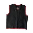 Woolrich Vintage  Black Red Wool Snowflake Sweater Vest Large Photo 3