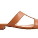 J.Crew  Leather Hazel Cutout Flat Sandals Rich Oak Size 8 Photo 2