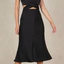 Misha Collection  Black Murel Halter Cut Out Midi Dress Size 2 Photo 1