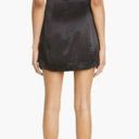 Lee SAU  Polly Lace-up Front Satin Mini Slip Dress Black Womens Size 10 Photo 3