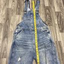 Divided  by H&M Straight Leg Light Wash Blue Denim Bib Overall Jeans Distressed 4 Photo 10