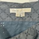 Vince  Black Eyelet Mini Shift Dress- Size 4 Photo 8