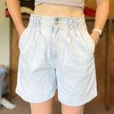 Brittania Vintage Super light wash ultra high rise paper bag waist denim shorts  Photo 0