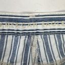 American Eagle  Mom Short Blue White Striped High Rise Denim Shorts Women's Sz 8 Photo 6