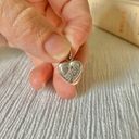 Vintage “Perseverance” Silver Floral Heart Pendant Charm Girlhoodcore Preppy Femme Jewelry Photo 6