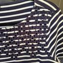 Talbots  Dark Blue‎ Striped Dress With Accent Top Size Large Photo 2