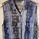 Equipment Blue Snake Print Tank Photo 1