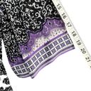 INC  Kimono Dress Womens 14 Purple Black Paisley Silk Chiffon Tie Belt Festival Photo 8