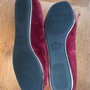 Juicy Couture Retro  Pam & Gela Maroon Velvet Open-Toed Ballet Flats Photo 4