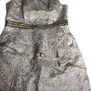 Carmen Marc Valvo  Brocade Dress Cream Gold Photo 3